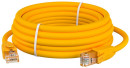 GCR Патч-корд прямой 10.0m UTP кат.6, желтый, 24 AWG, литой, ethernet high speed, RJ45, T568B, GCR-523772