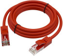GCR Патч-корд прямой 2.5m UTP кат.5e, красный, позолоченные контакты, 24 AWG, литой, GCR-LNC04-2.5m, ethernet high speed 1 Гбит/с, RJ45, T568B2