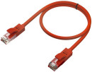 GCR Патч-корд прямой 2.5m UTP кат.5e, красный, позолоченные контакты, 24 AWG, литой, GCR-LNC04-2.5m, ethernet high speed 1 Гбит/с, RJ45, T568B3