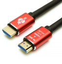 Кабель HDMI 2м Atcom VER 2.0 круглый черный/красный2