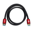 Кабель HDMI 2м Atcom VER 2.0 круглый черный/красный3