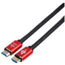 Кабель HDMI 3 m (Red/Gold, в пакете)  VER 2.02