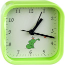 Perfeo Quartz часы-будильник "PF-TC-012", квадратные 9,5*9,5 см, зелёные