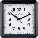 Perfeo Настенные часы "PF-WC-011", квадратные 32*32 см, чёрный корпус / белый циферблат