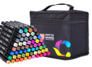 Набор маркеров для скетчинга Deli E70806-60 двойной пиш. наконечник 60цв. текстильная сумка (60шт.)2