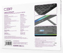 CBR CLP 19852DR, Подставка для ноутбука до 19", 415x300x33 мм, с охлаждением, 2xUSB, вентиляторы 3х110 мм, 85 CFM, RGB-подсветка, LCD-дисплей, держатель для смартфона, материал алюминий/ABS-пластик3