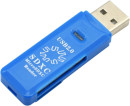 5bites RE2-100BL USB2.0 Устройство ч/з карт памяти  / SD / TF / USB PLUG / BLUE