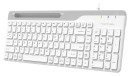 Клавиатура проводная A4TECH Fstyler FK25 USB белый серый2