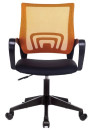 Кресло BRABIX "Fly MG-396", с подлокотниками, сетка, оранжевое/черное, 5320845