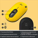 Мышь беспроводная Logitech POP Mouse Blast жёлтый USB + Bluetooth 910-0065465