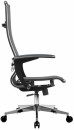 Кресло офисное МЕТТА "К-7-Т" хром, прочная сетка, сиденье и спинка регулируемые, черное3