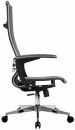 Кресло офисное МЕТТА "К-8.1-Т" хром, экокожа перфорированная, сиденье регулируемое, черное3