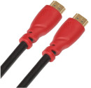 GCR Кабель 2.0m HDMI версия 1.4, черный, красные коннекторы, OD7.3mm, 30/30 AWG, позолоченные контакты, Ethernet 10.2 Гбит/с, 3D, 4K GCR-HM350-2.0m, экран3