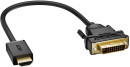Greenconnect Кабель HDMI-DVI 0.3m черный, OD7.3mm, 28/28 AWG, позолоченные контакты, 19pin AM / 24+1M AM Dual Link, GCR-HD2DVI1-0.3m, тройной экран