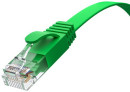 GCR Патч-корд PROF плоский прямой 1.5m, UTP медь кат.6, зеленый, 30 AWG, ethernet high speed 10 Гбит/с, RJ45, T568B, GCR-528372