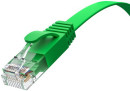 GCR Патч-корд PROF плоский прямой 3.0m, UTP медь кат.6, зеленый, 30 AWG, ethernet high speed 10 Гбит/с, RJ45, T568B, GCR-528422