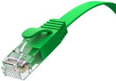 GCR Патч-корд PROF плоский прямой 5.0m, UTP медь кат.6, зеленый, 30 AWG, ethernet high speed 10 Гбит/с, RJ45, T568B, GCR-528432