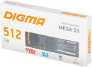 Накопитель SSD Digma PCI-E x4 512Gb DGSM3512GS33T MEGA S3 M.2 22807