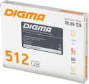 Твердотельный накопитель SSD 2.5" 512 Gb Digma Run S9 Read 520Mb/s Write 475Mb/s 3D NAND TLC6