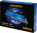 Твердотельный накопитель SSD M.2 500 Gb A-Data LEGEND 750 Read 3350Mb/s Write 2450Mb/s 3D NAND TLC ALEG-750-500GCS7