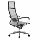 Кресло офисное МЕТТА "К-7" хром, прочная сетка, сиденье и спинка регулируемые, серое5