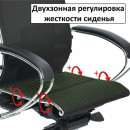 Кресло офисное МЕТТА "К-7" хром, прочная сетка, сиденье и спинка регулируемые, серое8