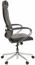 Кресло офисное МЕТТА "К-29" хром, рецик. кожа, сиденье и спинка мягкие, темно-коричневое2