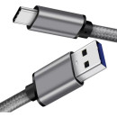 Кабель USB Type C USB 3.0 2м VCOM Telecom TC403M-2M круглый серый3