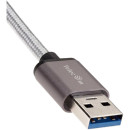 Кабель USB Type C USB 3.0 2м VCOM Telecom TC403M-2M круглый серый5