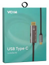 Кабель-адаптер USB Type-Cm --> DP1.4v (m) 8K@60Hz, PD 100W,1.8m , Alum Shell,VCOM <CU480MCPD-1.8M>4