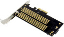 ORIENT C301E, Переходник PCI-Ex4->NGFF (M.2) M-key PCI-E SSD + SATA->NGFF (M.2) B-key SSD, тип 2230/2242/2260/2280/22110, SATA кабель и 2 планки крепления в комплекте (31129)3
