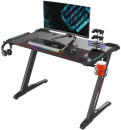 Стол для компьютера (для геймеров) Eureka Z1 S с синей подсветкой, чёрный2