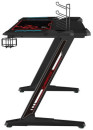 Стол для компьютера (для геймеров) Eureka Z1 S с синей подсветкой, чёрный4
