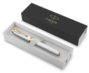 Ручка перьевая PARKER "IM Premium Pearl GT", корпус жемчужный лак, позолоченные детали, синяя, 21436494
