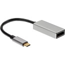 Aдаптер USB 3.1 Type-Cm --> DP(f) 4K@60Hz, Alum Shell, iOpen (Aopen/Qust) <ACU422MB>