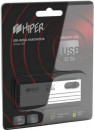 Флэш-драйв 32GB USB 2.0, Groovy U, сплав цинка, цвет титан, Hiper