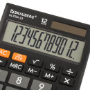 Калькулятор настольный BRAUBERG ULTRA-12-BK (192x143 мм), 12 разрядов, двойное питание, ЧЕРНЫЙ, 2504915