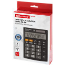 Калькулятор настольный BRAUBERG ULTRA-12-BK (192x143 мм), 12 разрядов, двойное питание, ЧЕРНЫЙ, 2504919