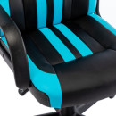 Кресло для геймеров BRABIX Stripe GM-202 чёрный с голубым4