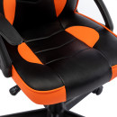 Кресло компьютерное BRABIX "Shark GM-203", экокожа, черное/оранжевое, 5325133