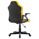 Кресло компьютерное BRABIX "Shark GM-203", экокожа, черное/желтое, 5325143