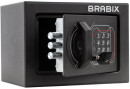Сейф мебельный BRABIX "SF-140EL", 140х195х140 мм, электронный замок, черный, 291141, S103BR210214