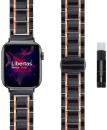 Керамический ремешок для Apple Watch 38/40 mm LYAMBDA LIBERTAS DS-APG-06-40-BG Black/Rose Gold2