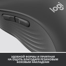 Мышь беспроводная Logitech Wireless Mouse Signature M650 L графитовый USB + Bluetooth5