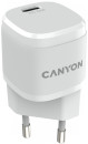 Canyon, PD 20W Input: 100V-240V, Output: 1 port charge: USB-C:PD 20W (5V3A/9V2.22A/12V1.66A) , Eu plug, Over- Voltage ,  over-heated, over-current and short circuit protection Compliant with CE RoHs,ERP. Size: 68.5*29.2*29.4mm, 32.5g, White2
