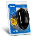 Мышь проводная Sven Мышь Sven RX-100 чёрный USB9
