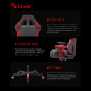 Кресло для геймеров A4TECH Bloody GC-990 чёрный красный4