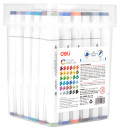 Набор маркеров для скетчинга Deli E70801-36 Color Emotion двойной пиш. наконечник 1мм 36цв. (36шт.)8