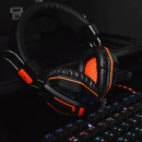 CANYON Gaming headset 3.5mm jack with microphone and volume control, with 2in1 3.5mm adapter, cable 2M, Black, 0.36kg4