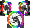 CRLS-300DS 3pcs argb fan kit with controller,2pcs LED strips,size:120*120*25mm,Voltage:12V,Current:0.2A-0.41A,Speed:700-1800RPM±10%,Airflow: 30.4-55.3CFM,Airpressure:1.02-1.52mmh20,Noise:12.2-18.5dBa,Bearing :Hydraulic (871608) {30}2